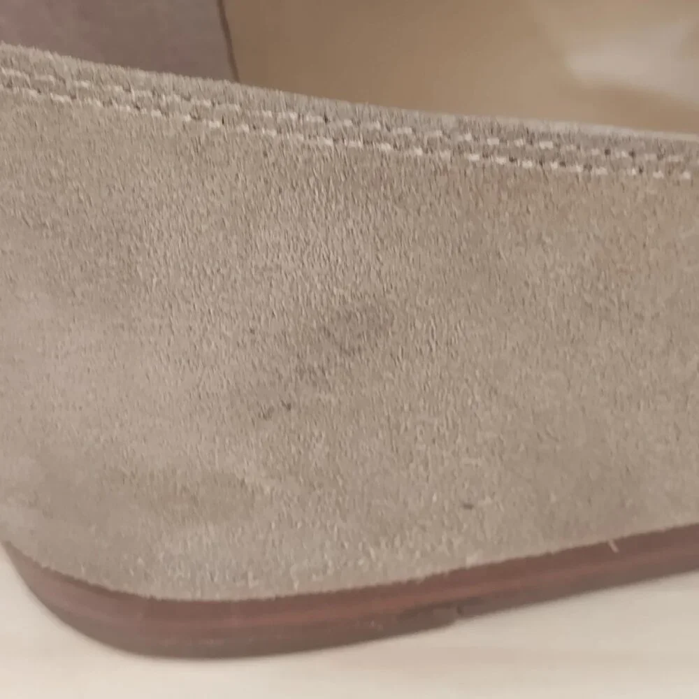 Franco Sarto Glow Beige Tan Suede Flats Women US 11M